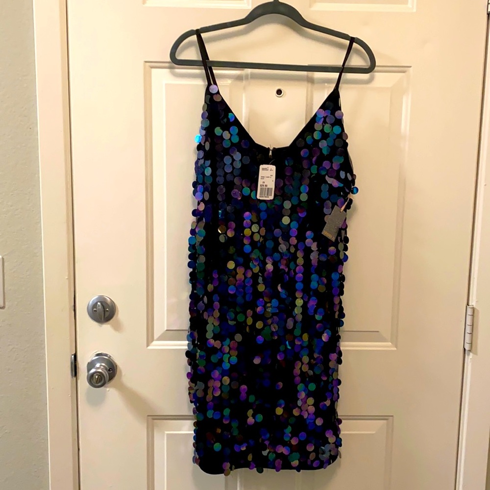 Forever 21 Short Black Sequins Dress 2X New